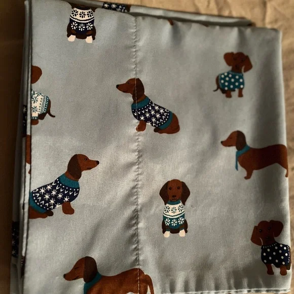 Patterned Pillowcase with Dachshund Design king size - Picture 2 of 3